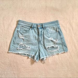 YMI Distressed High Rise Shorts